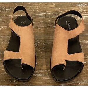 DONALD PLINER Leather Sandals Womens 8 Italian Suede Clio Slingback READ